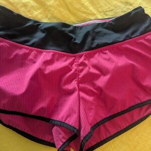 lululemon athletica Pink and Black Athletic Shorts